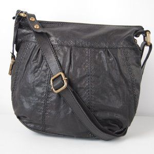 Fossil "Talita" Leather Crossbody Purse in Black